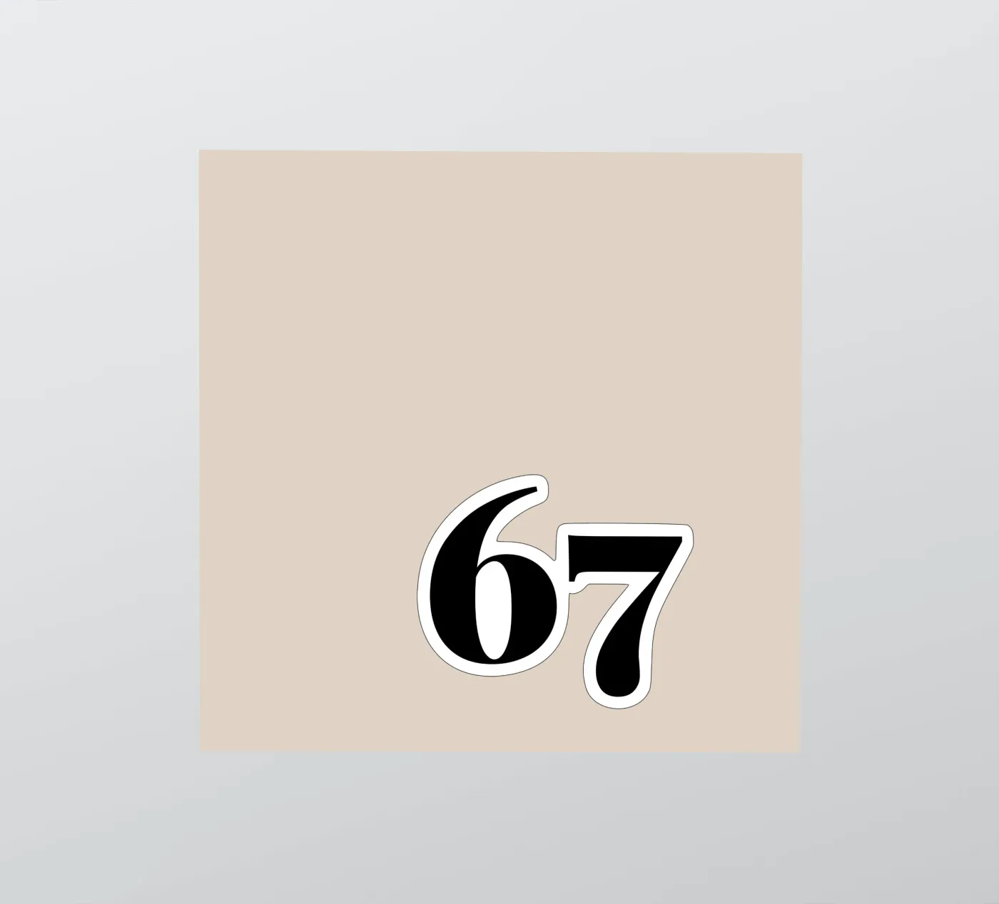 67 sticker by Simple
