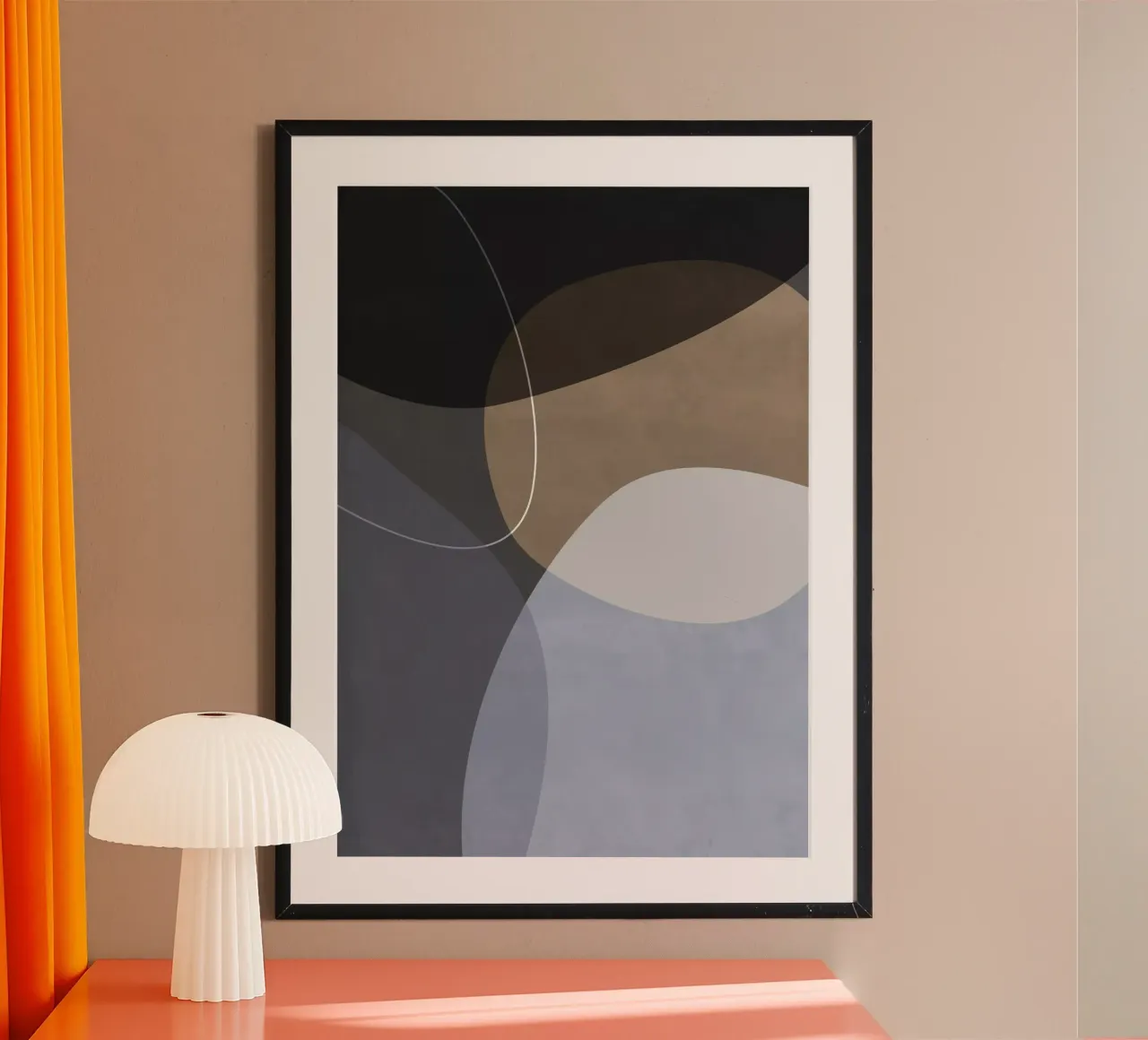 Graphic 210Y dark poster con telaio in plastica da Mareike Böhmer