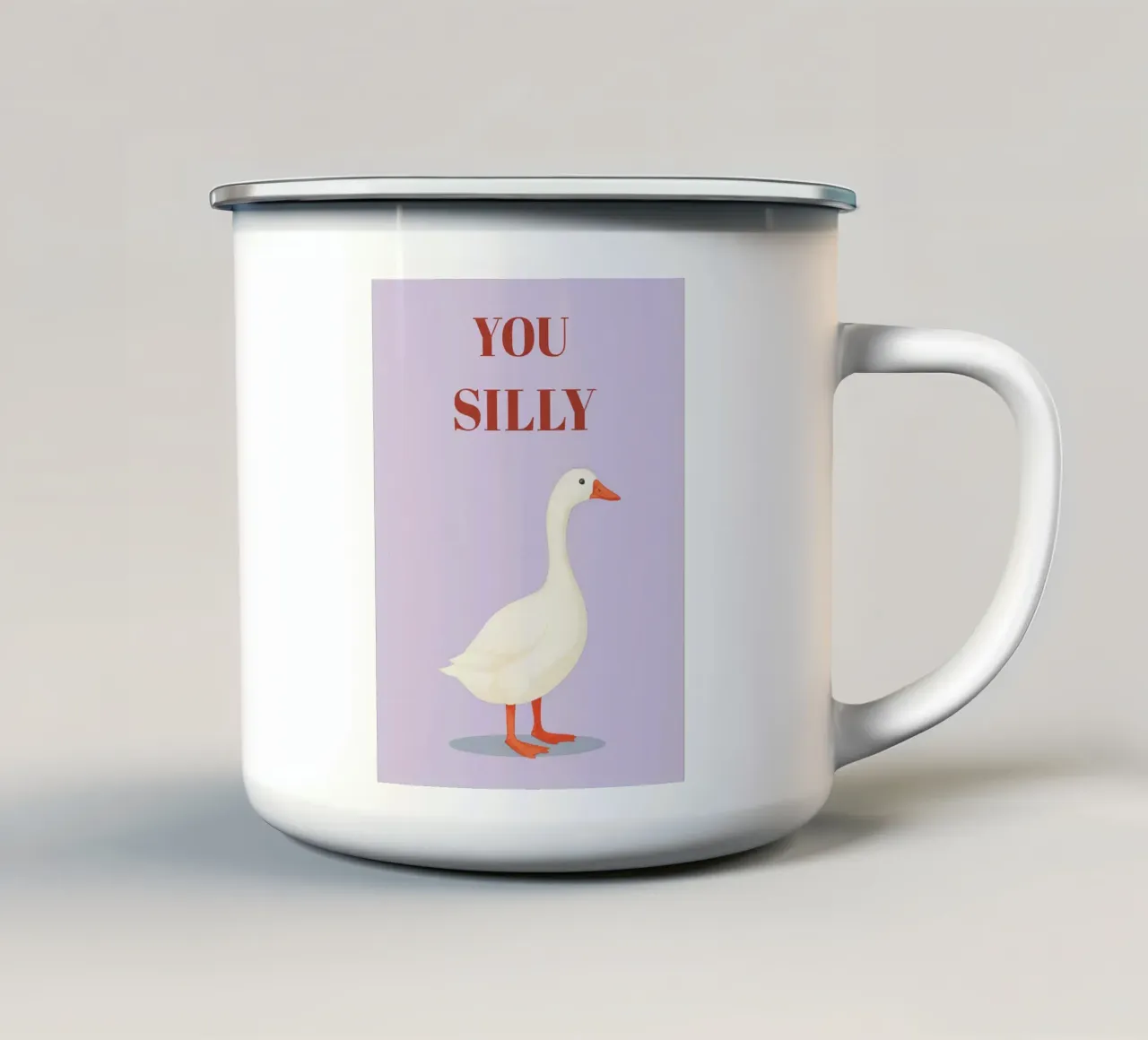 sciocca anatra tazza in smalto da tanabaroo