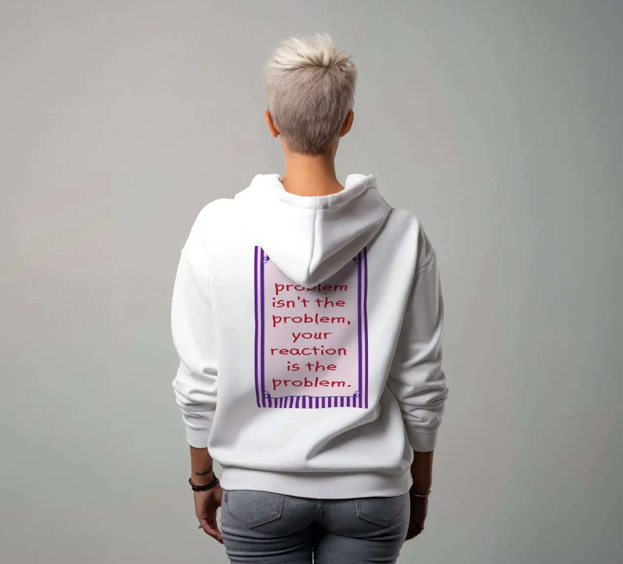 il problema è la vostra reazione felpa con cappuccio da tanabaroo