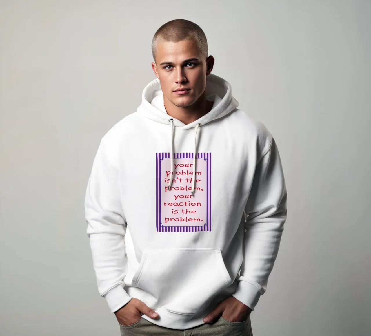 il problema è la vostra reazione felpa con cappuccio da tanabaroo