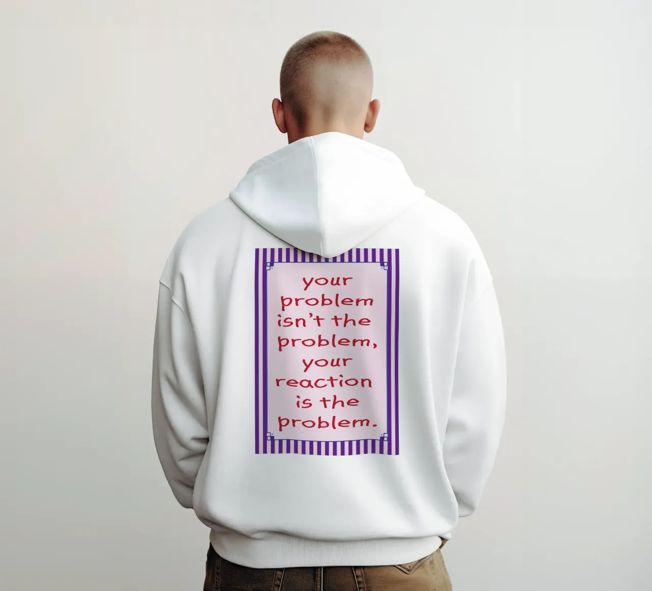 il problema è la vostra reazione felpa con cappuccio da tanabaroo