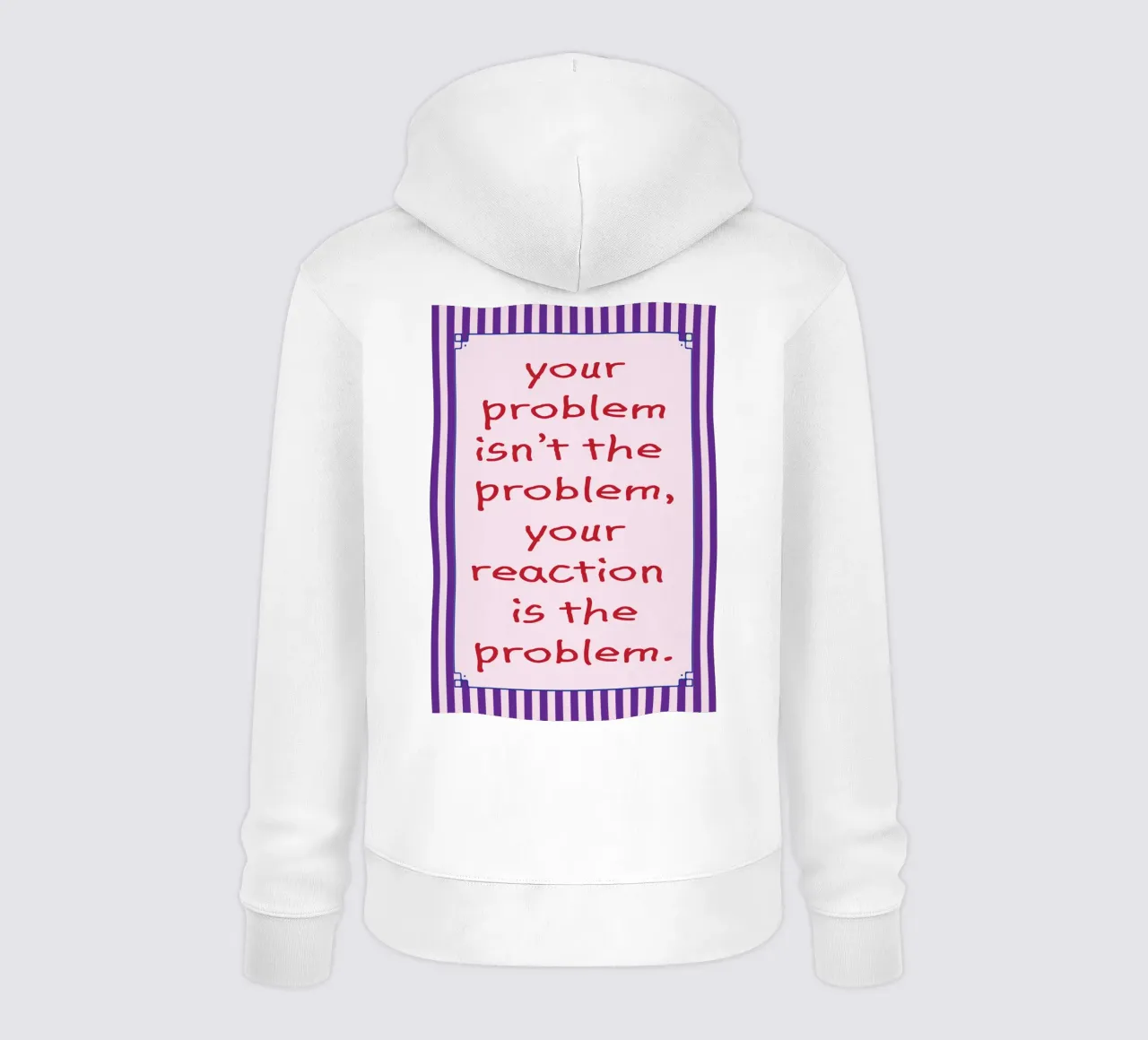 il problema è la vostra reazione felpa con cappuccio da tanabaroo