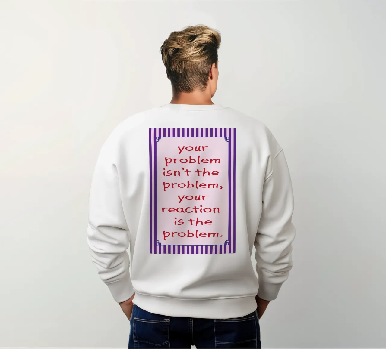 jouw reactie is het probleem sweatshirt van tanabaroo