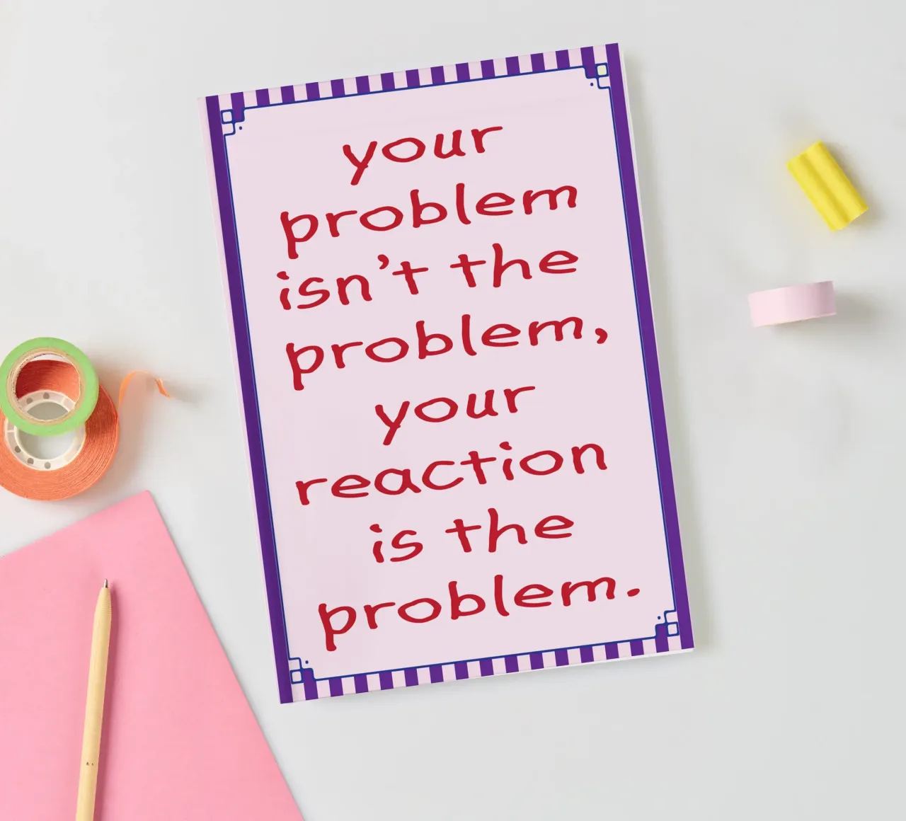 your reaction is the problem notebook by tanabaroo