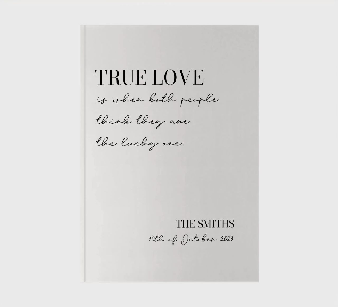 Wahre Liebe - individueller Hochzeitsdruck Notizbuch von Prints By Ayleen