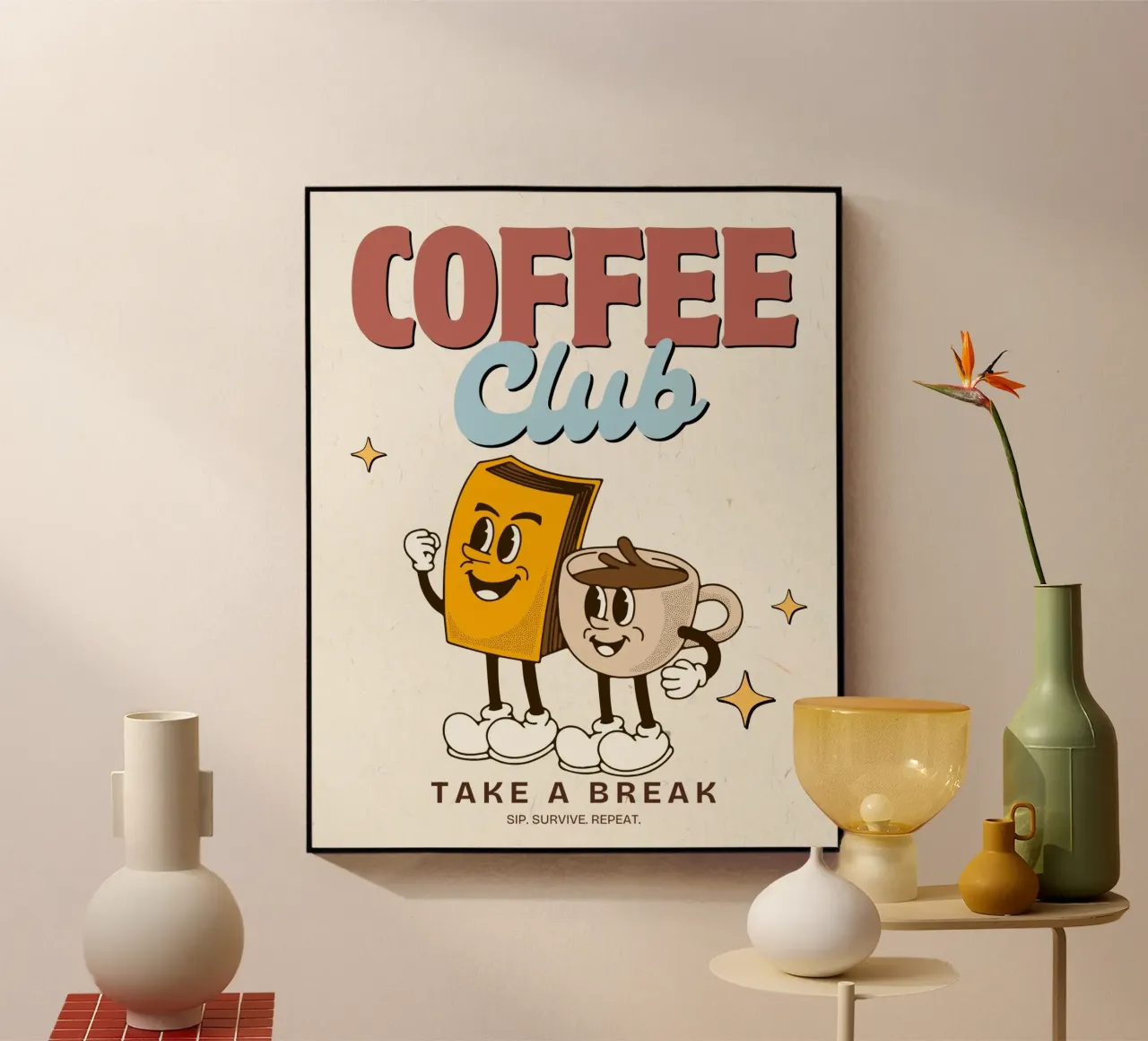 TAKE A BREAK acryl van COFFEE CLUB