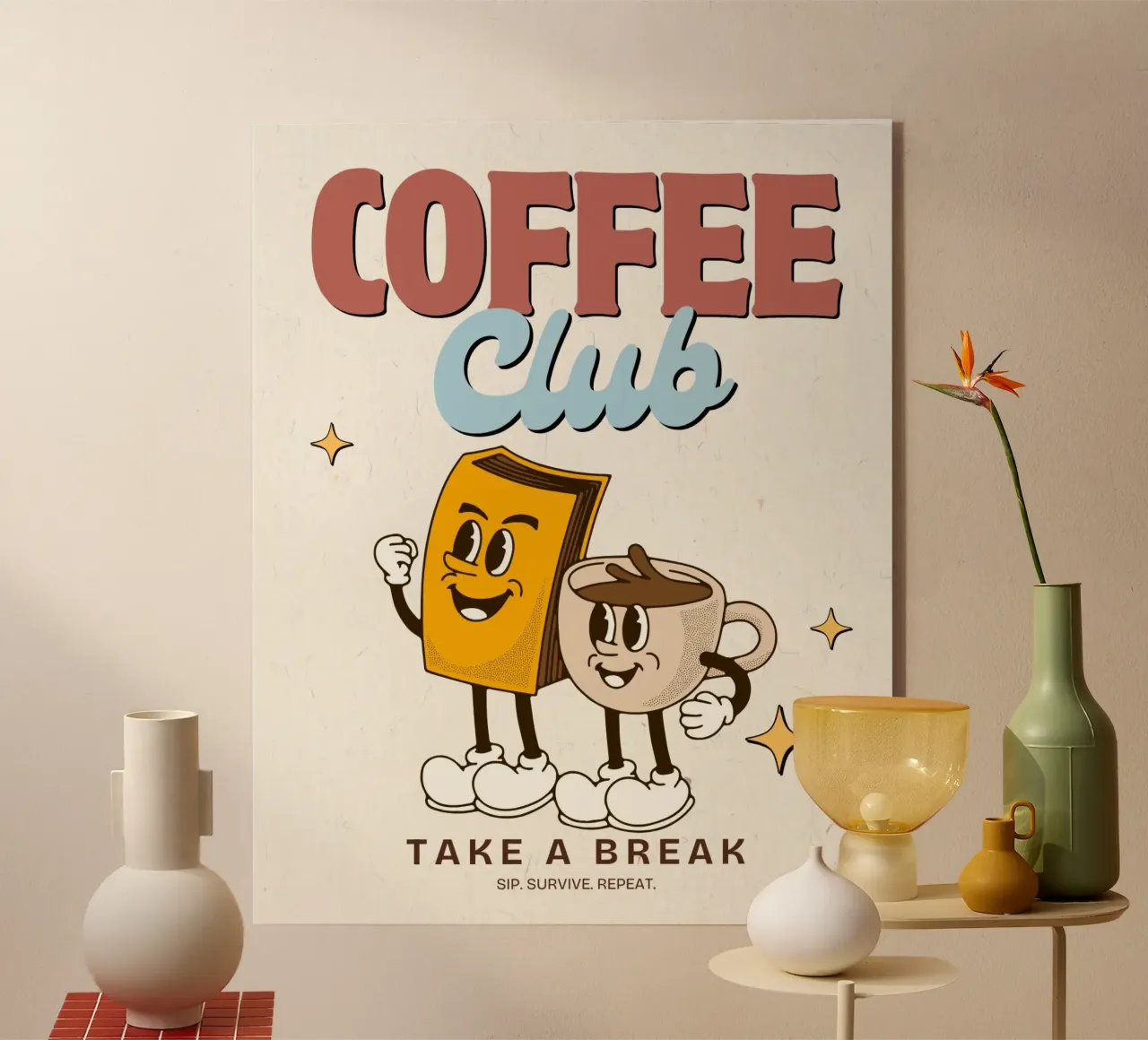 TAKE A BREAK plexiglass da COFFEE CLUB