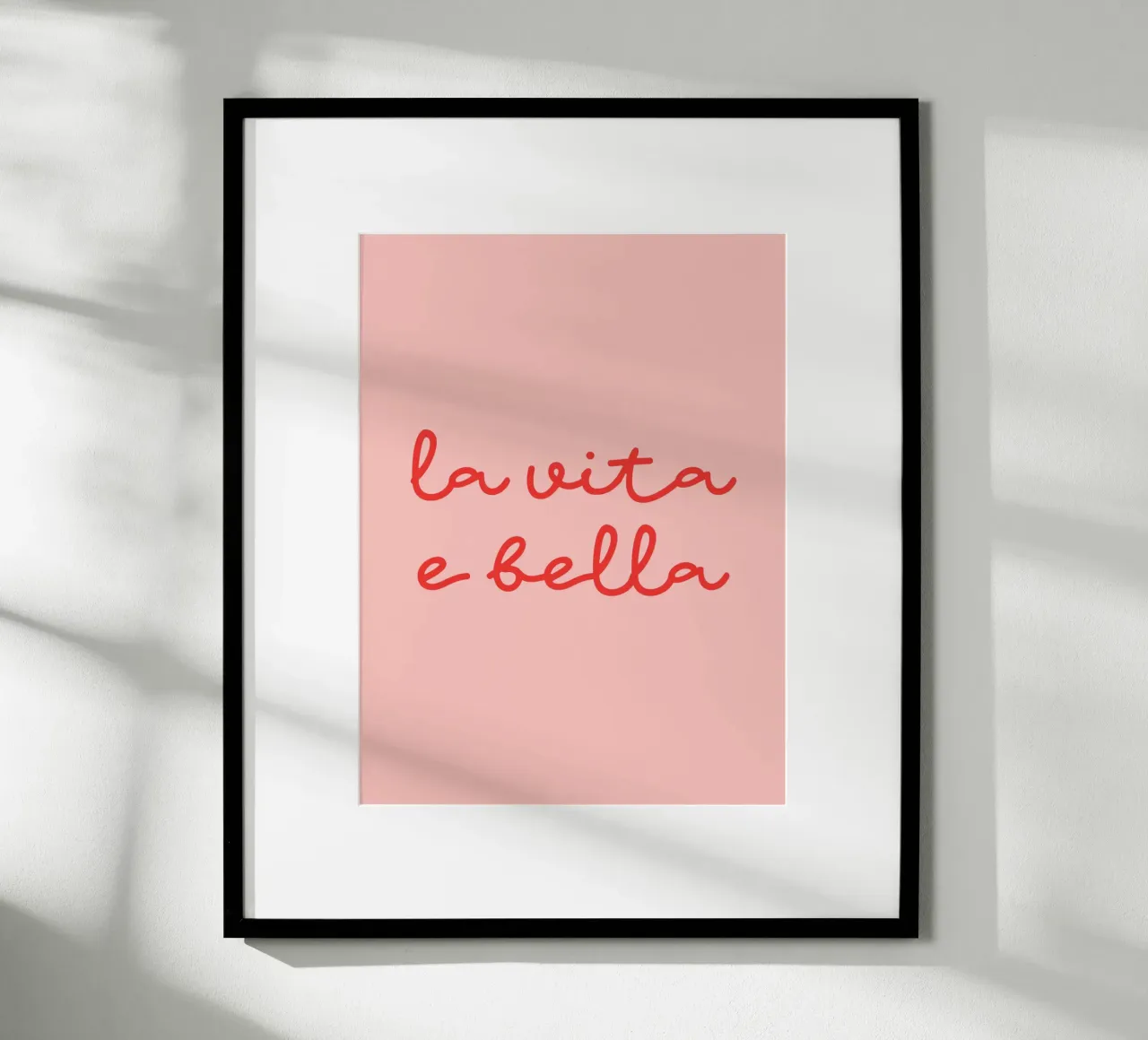 La Vita E Bella poster van Trend Collection by Palmartprints