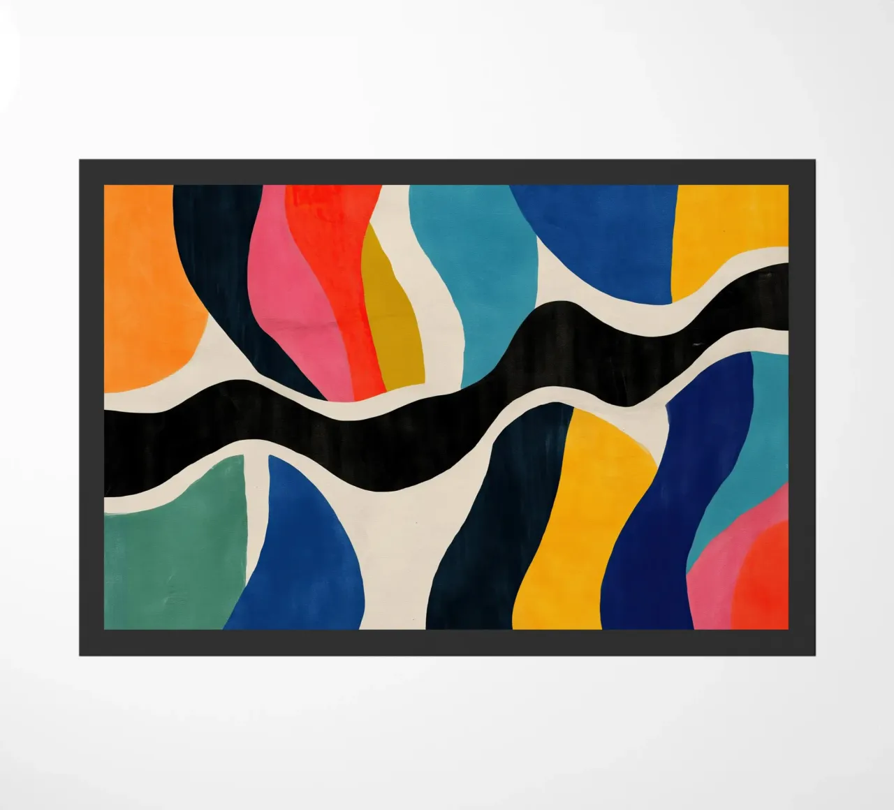 Flusso di colore astratto I zerbino da Sienna Atelier