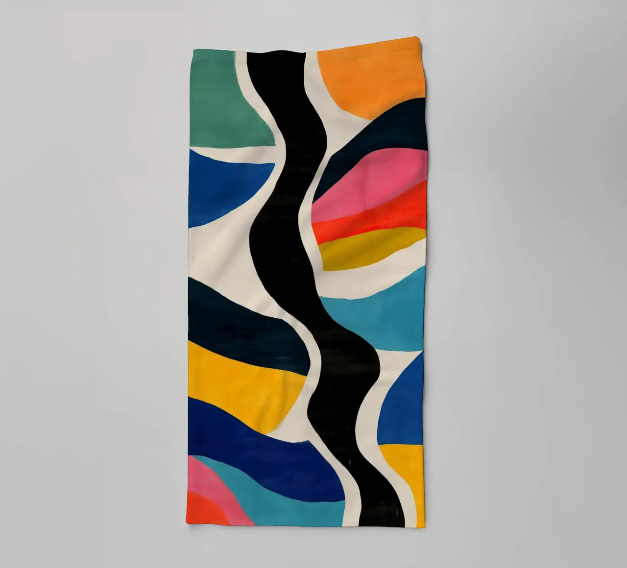 Abstract Color Flow I towel by Sienna Atelier