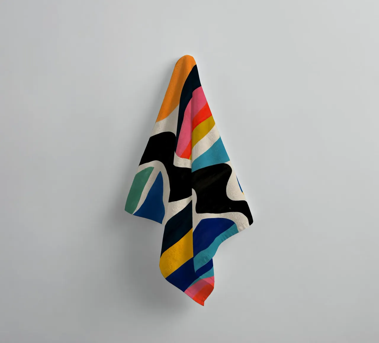 Abstract Color Flow I towel by Sienna Atelier