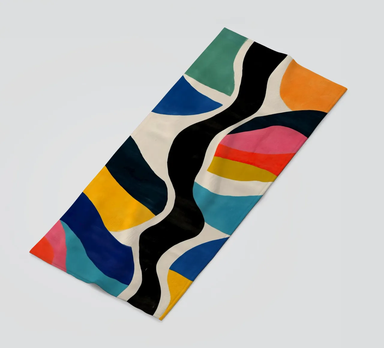 Flusso di colore astratto I telo mare da Sienna Atelier