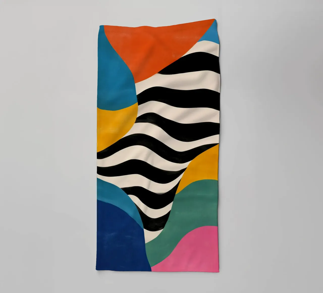Abstract Color Flow II towel by Sienna Atelier