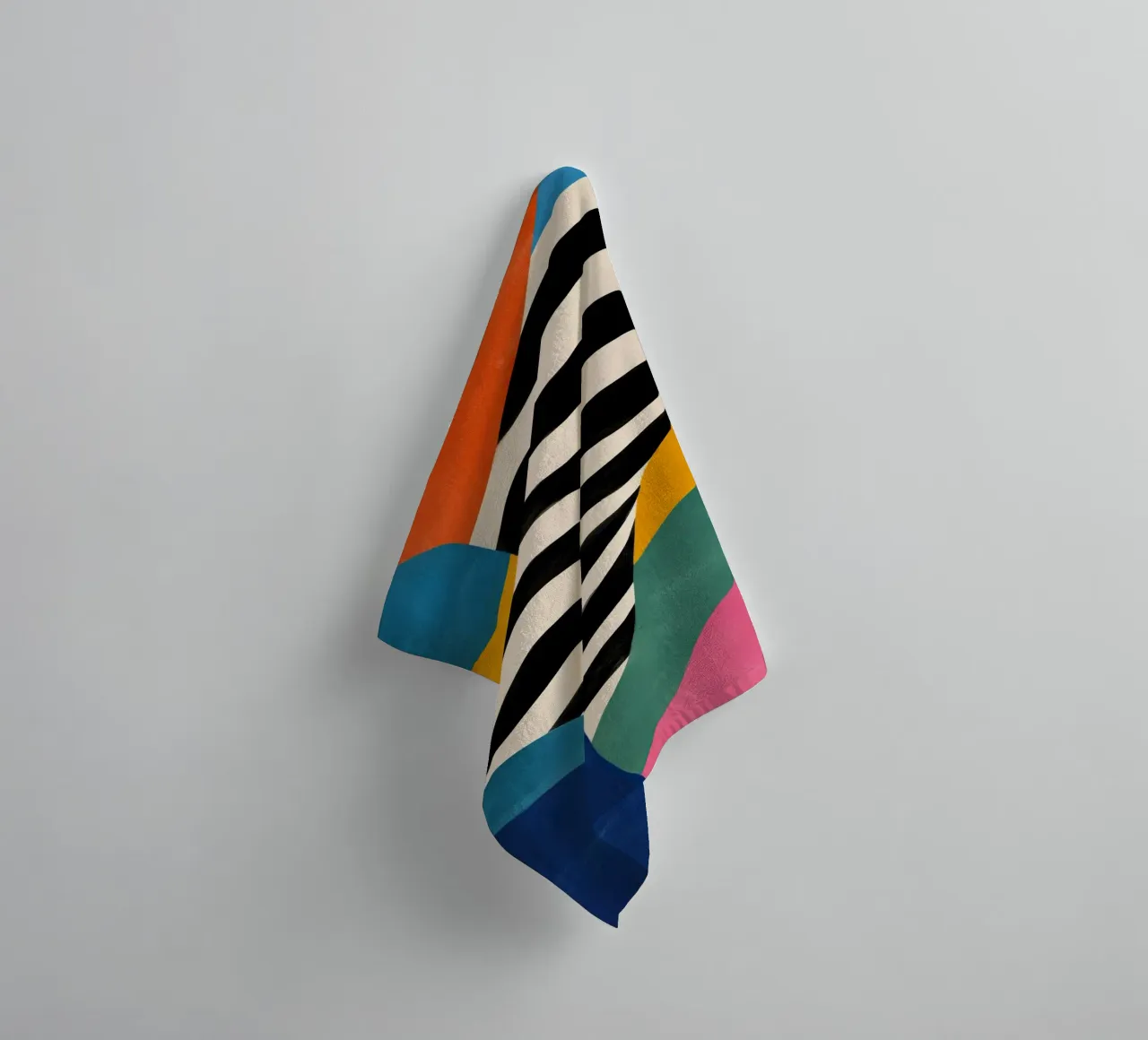 Abstract Color Flow II towel by Sienna Atelier