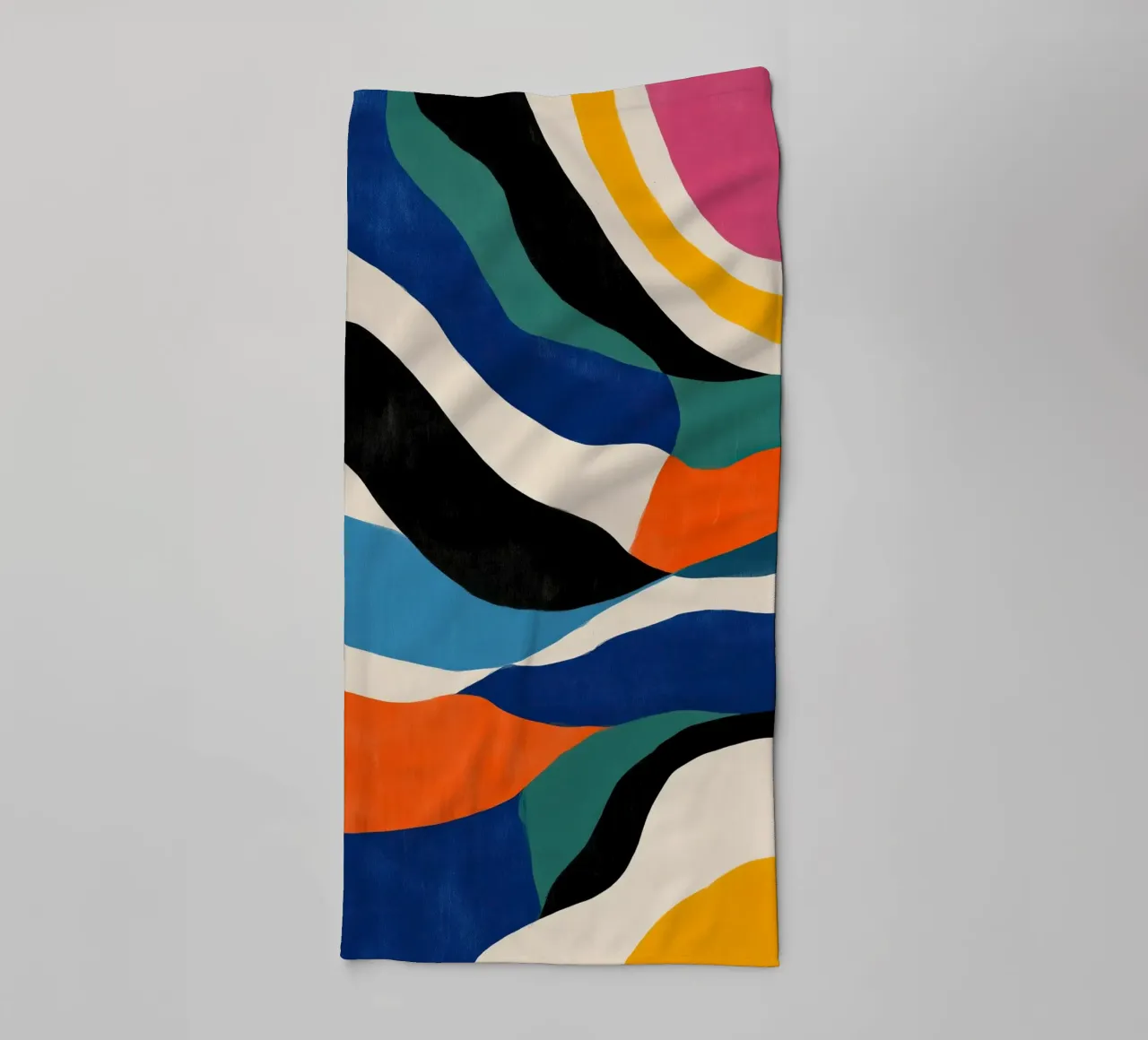 Abstract Color Flow III towel by Sienna Atelier