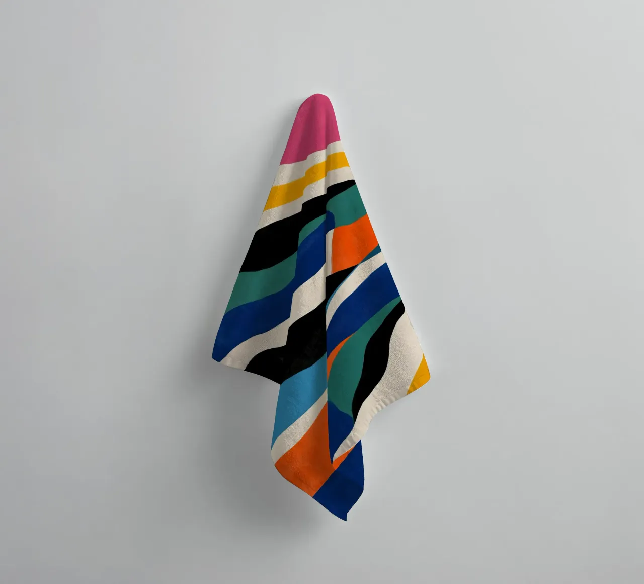 Abstract Color Flow III towel by Sienna Atelier