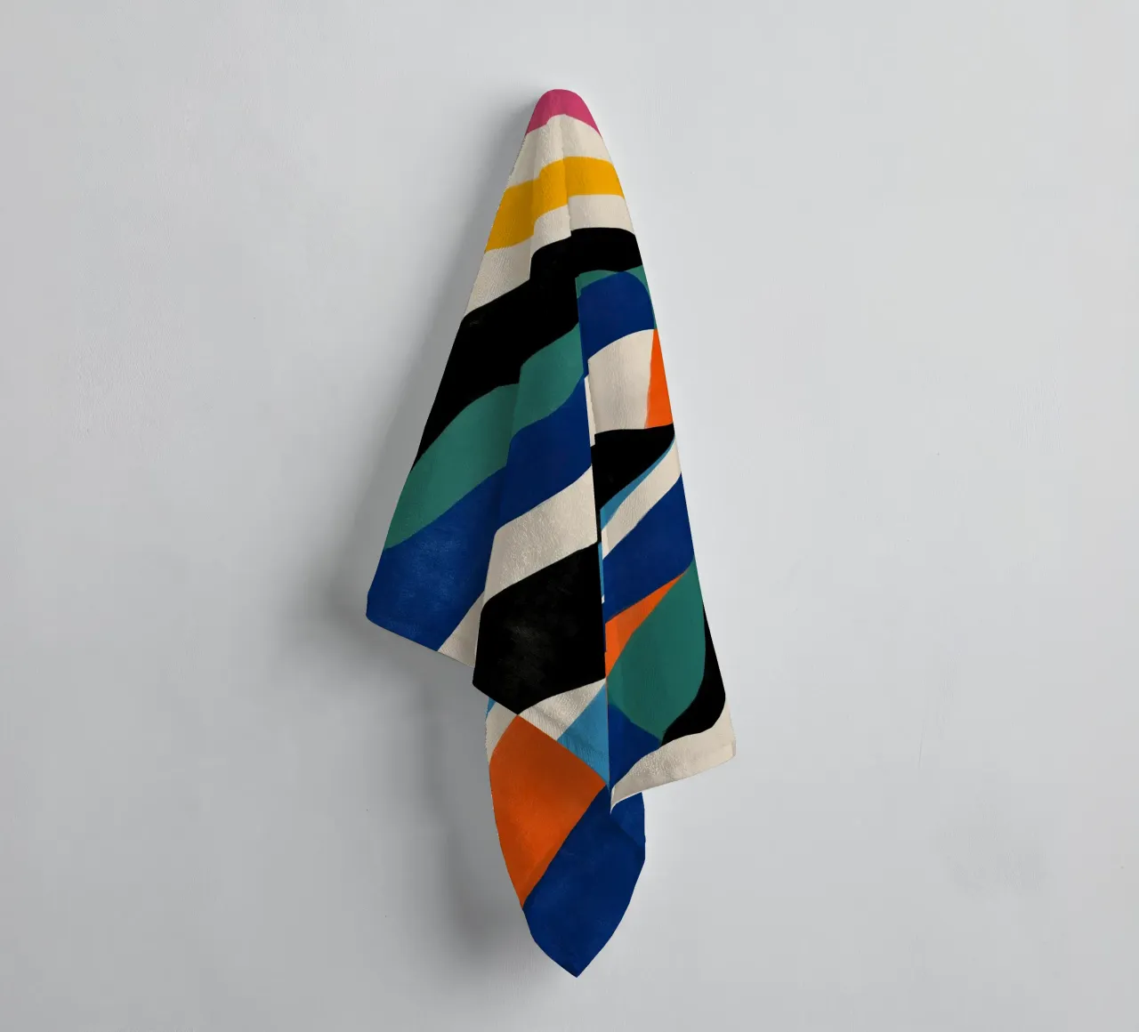 Abstract Color Flow III towel by Sienna Atelier