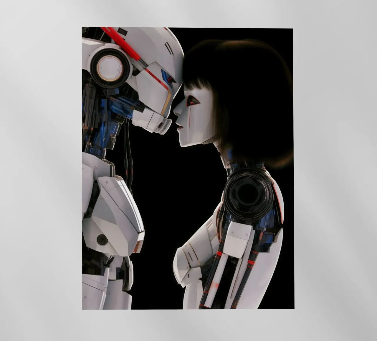 Mech Girl bacia Robot | Omaggio a Ghost In The Shell pellicola backlit da Autofocus