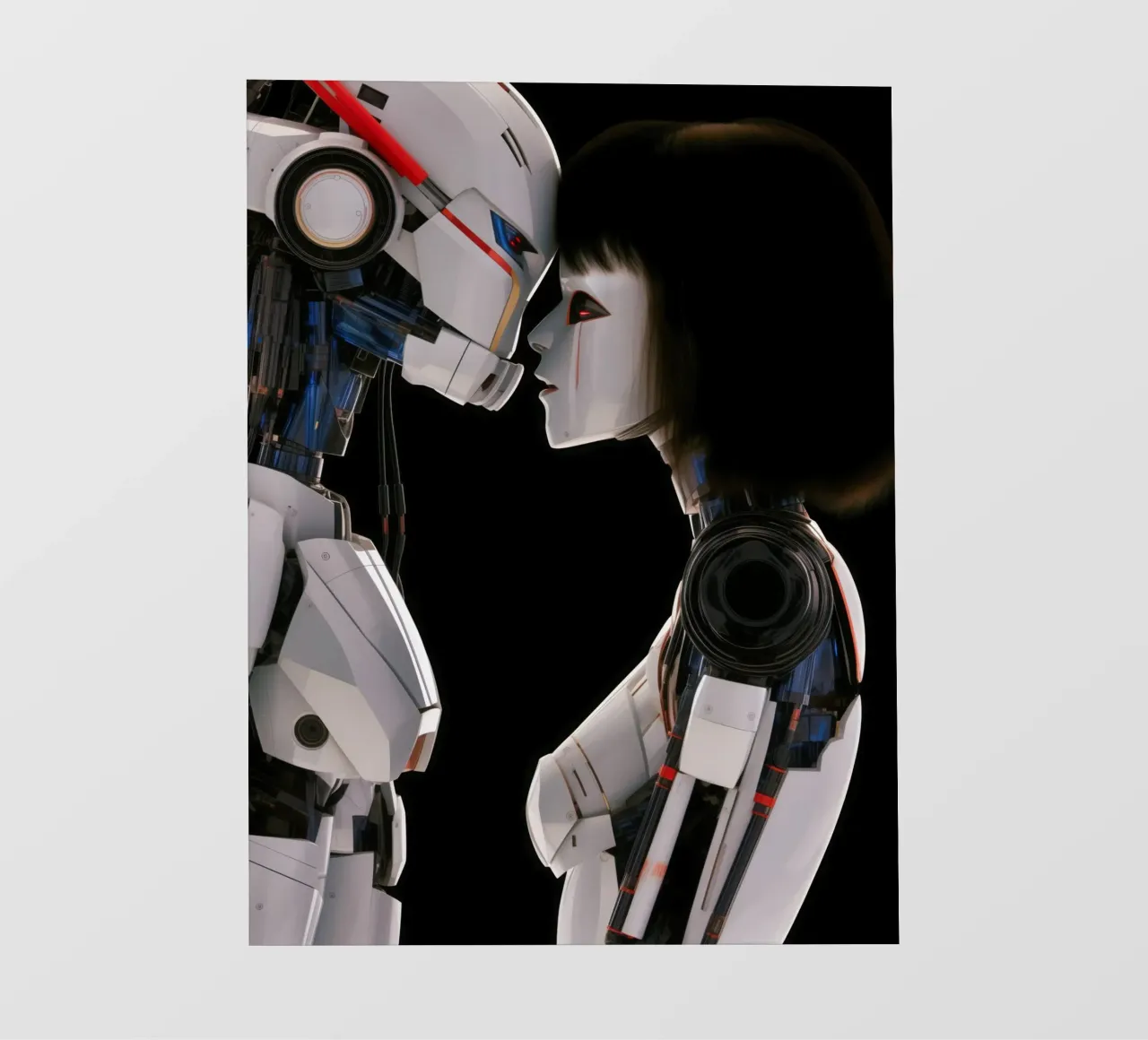 Mech Girl bacia Robot | Omaggio a Ghost In The Shell pellicola backlit da Autofocus