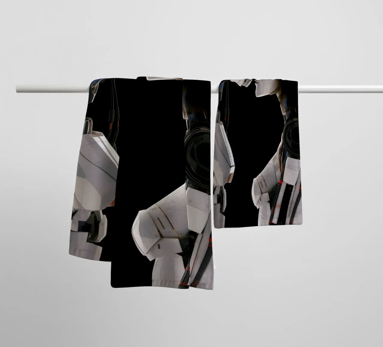 Mech Girl bacia Robot | Omaggio a Ghost In The Shell asciugamano da bagno da Autofocus