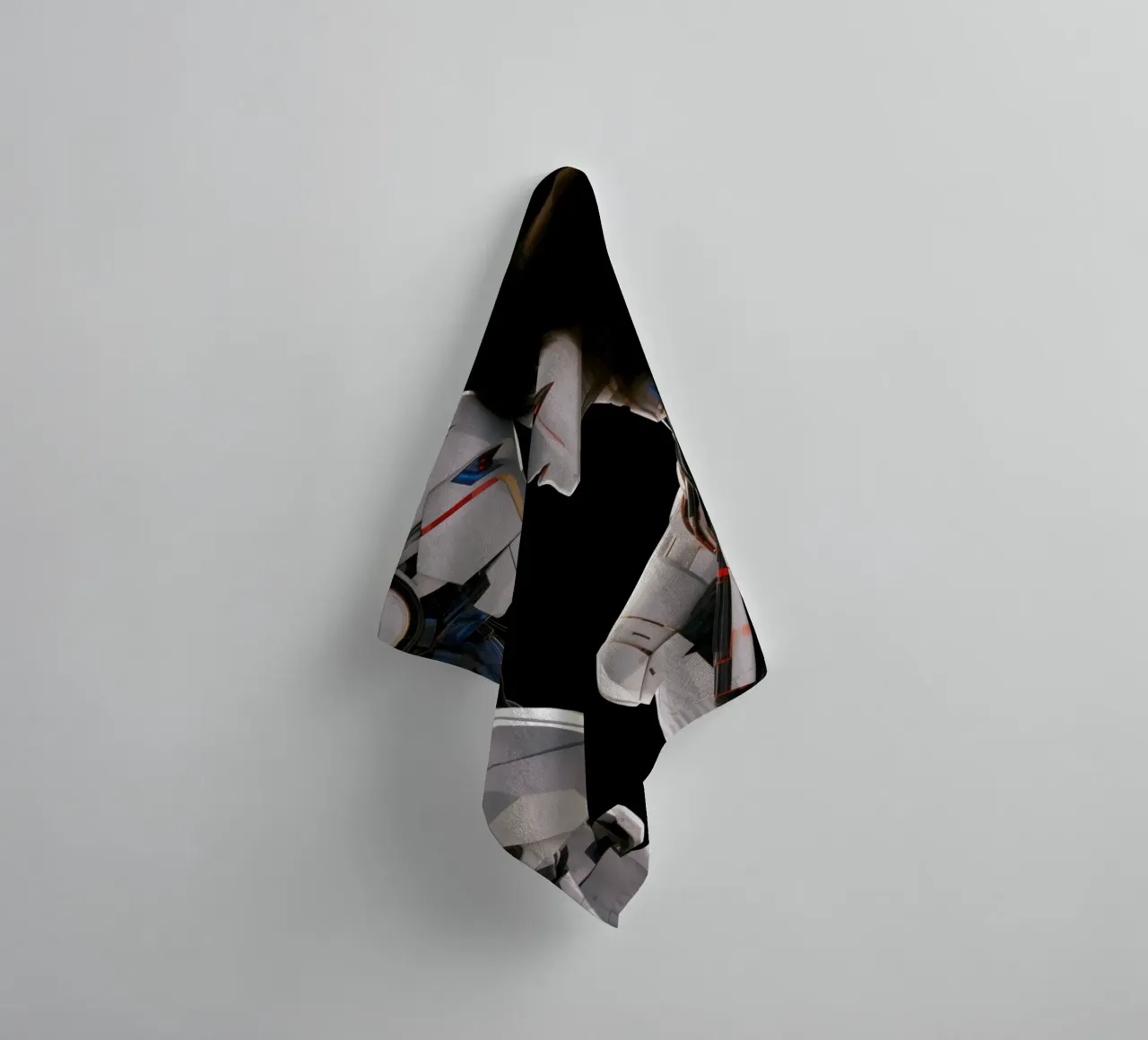 Mech Girl bacia Robot | Omaggio a Ghost In The Shell asciugamano da bagno da Autofocus