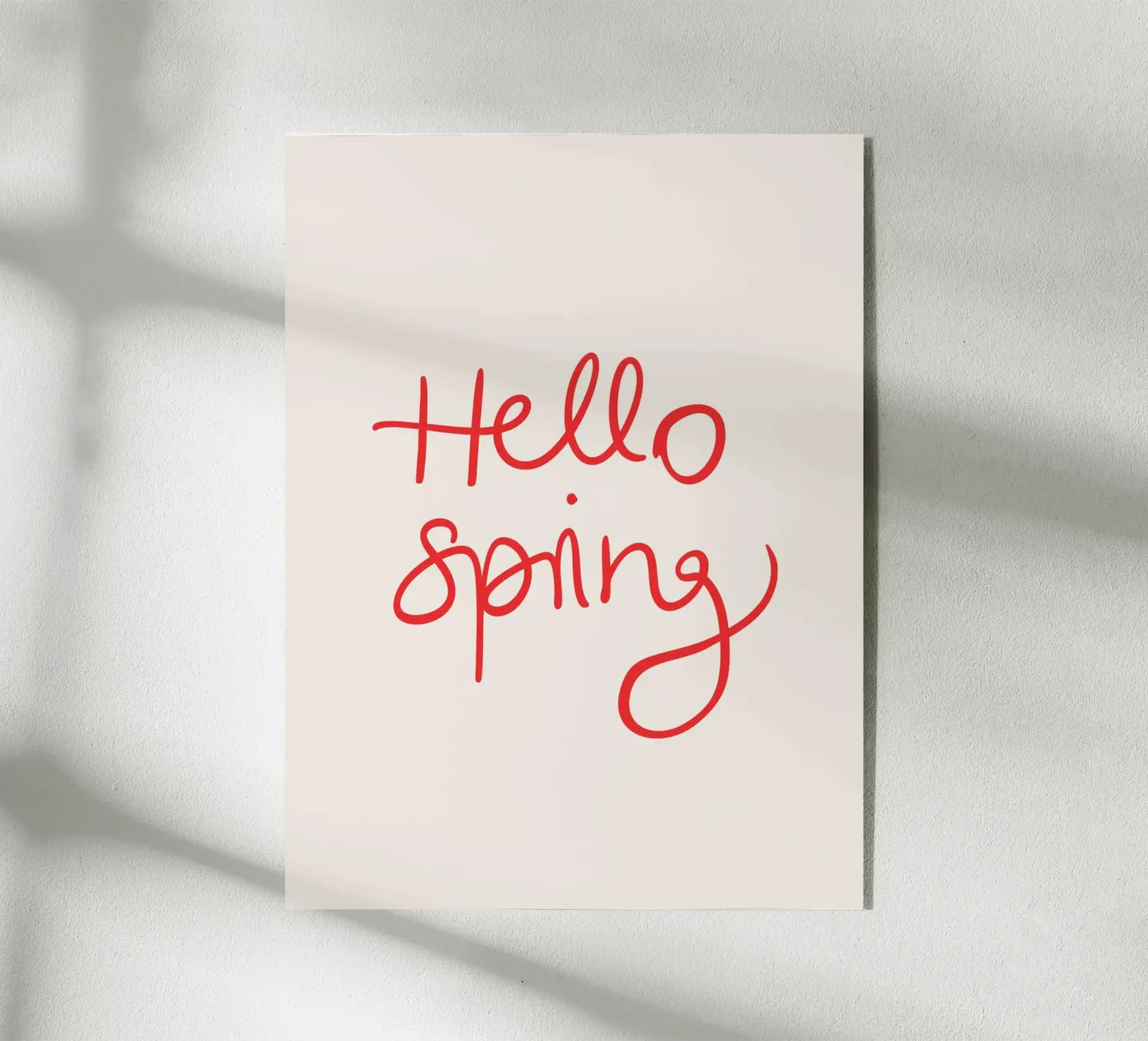 Hello Spring Lettering Acryl-Glas von Trend Collection by Palmartprints