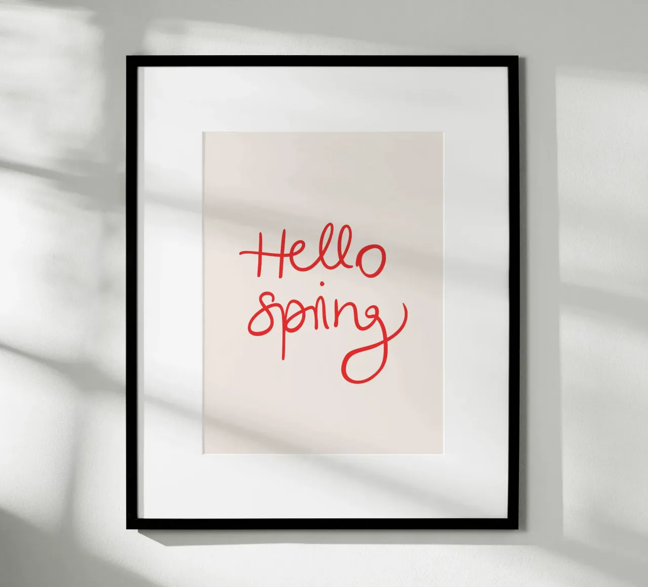 Hello Spring Lettering poster da Trend Collection by Palmartprints
