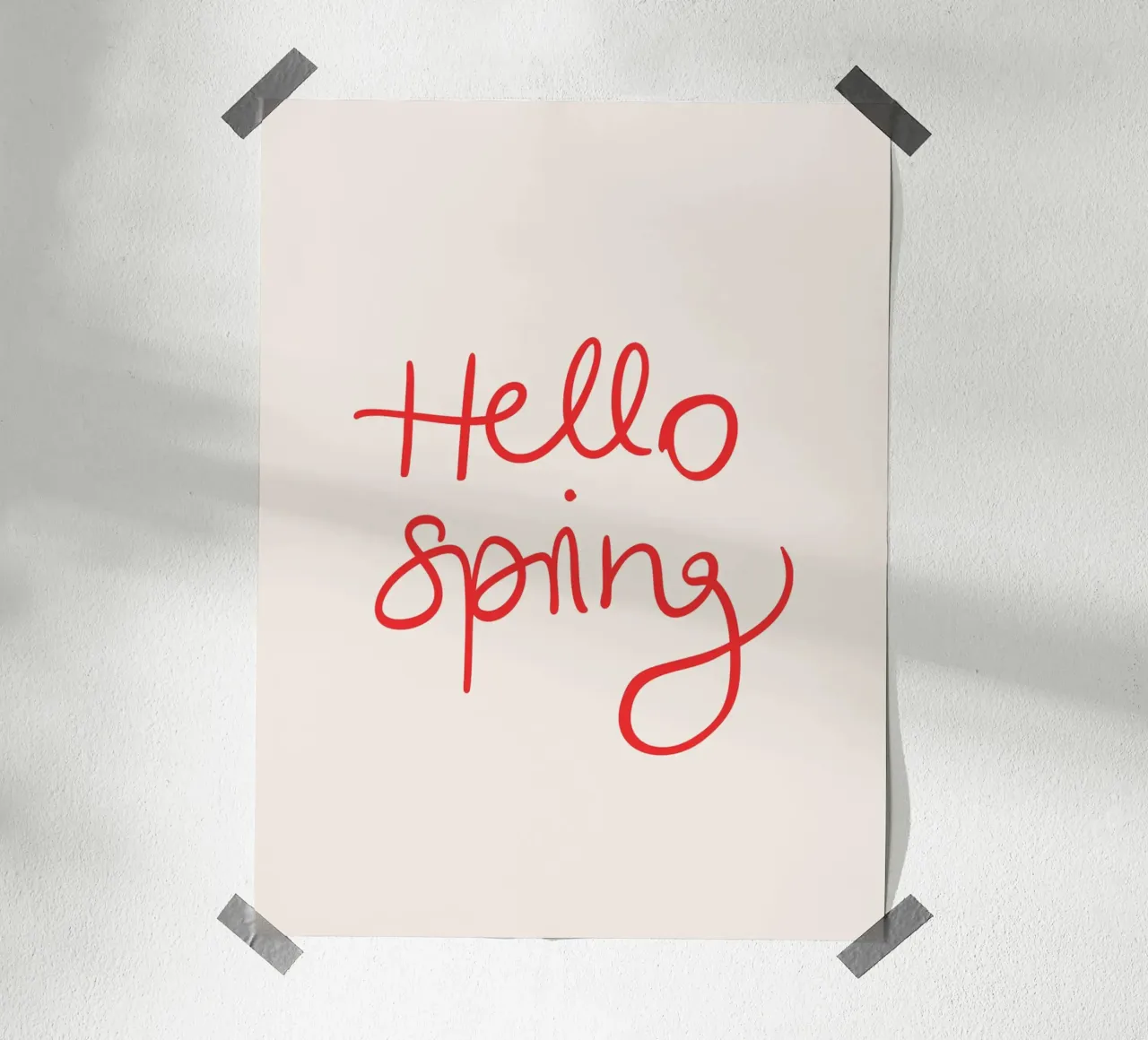 Hello Spring Lettering poster da Trend Collection by Palmartprints
