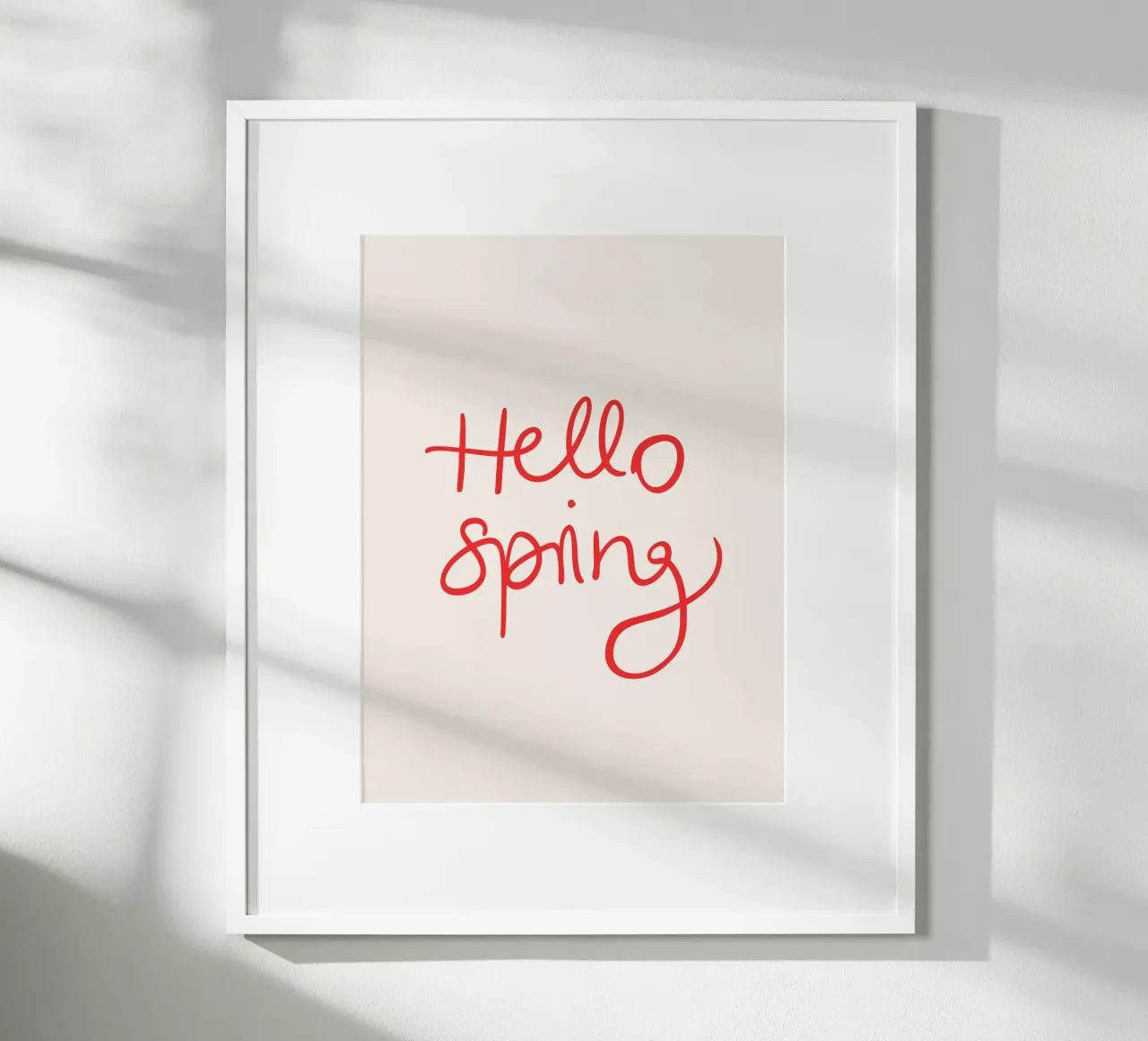 Hello Spring Lettering poster da Trend Collection by Palmartprints