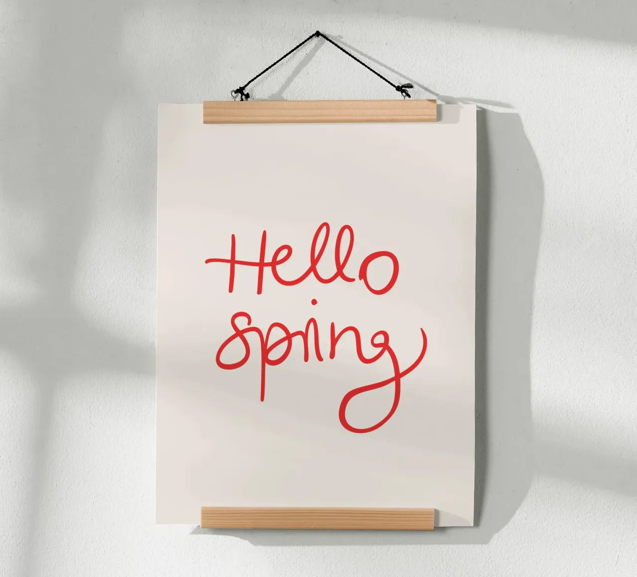 Hello Spring Lettering poster da Trend Collection by Palmartprints