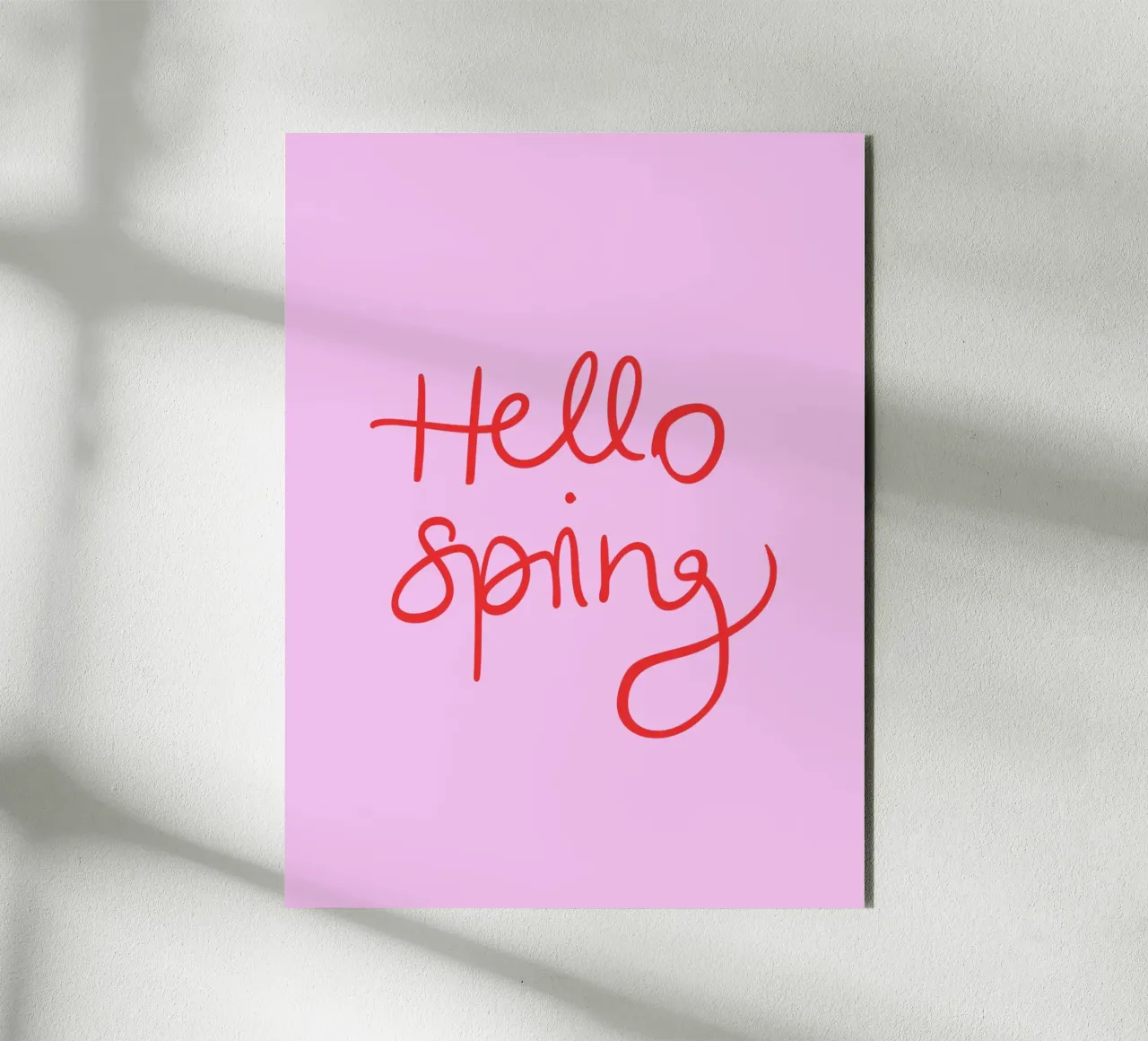 Hello Spring Lettering alluminio dibond da Trend Collection by Palmartprints