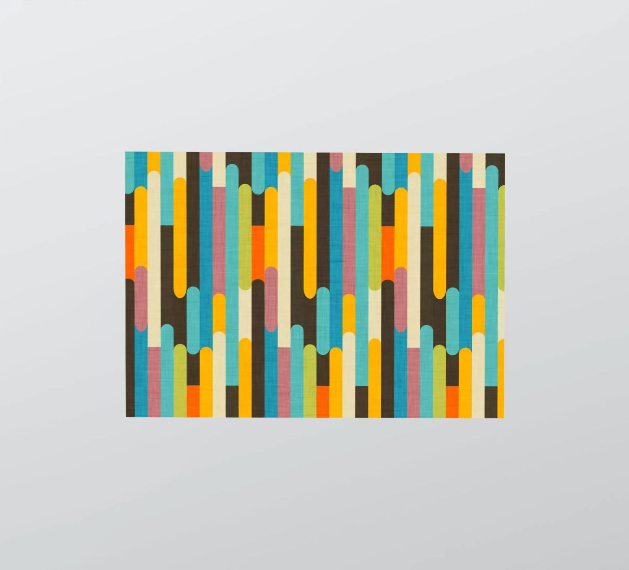 Retro Color Block Popsicle Sticks Brown sticker by susanacosta