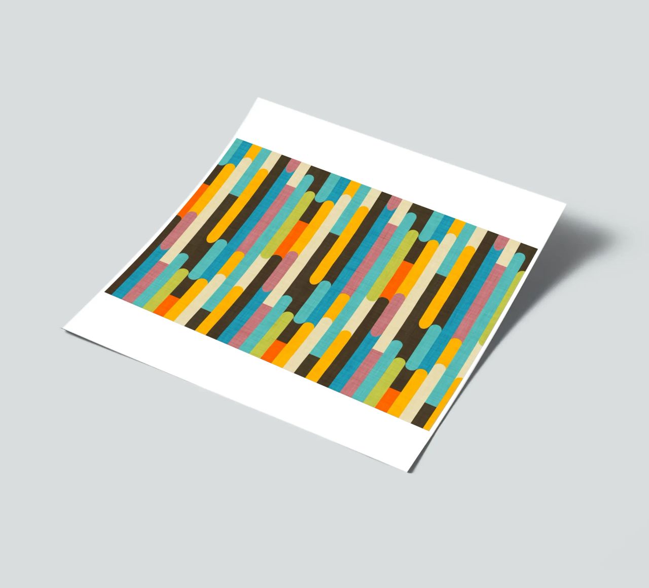 Retro Color Block Popsicle Sticks Brown sticker sheet by susanacosta
