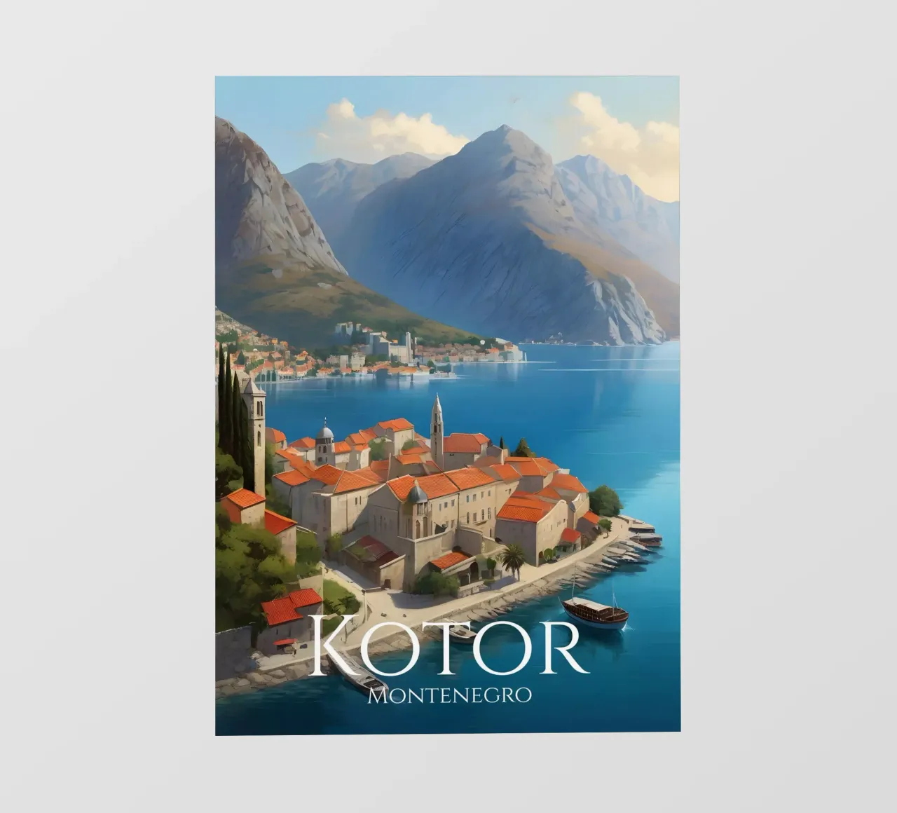 Kotor Montenegro Scene telo in pvc da Charnwood Prints