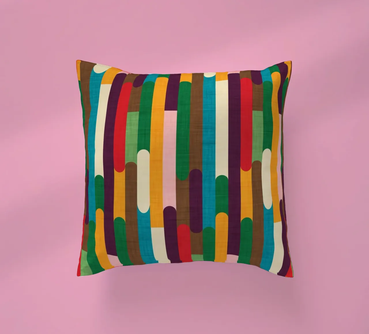 Retro Color Block Popsicle Sticks Kilim cuscino da susanacosta