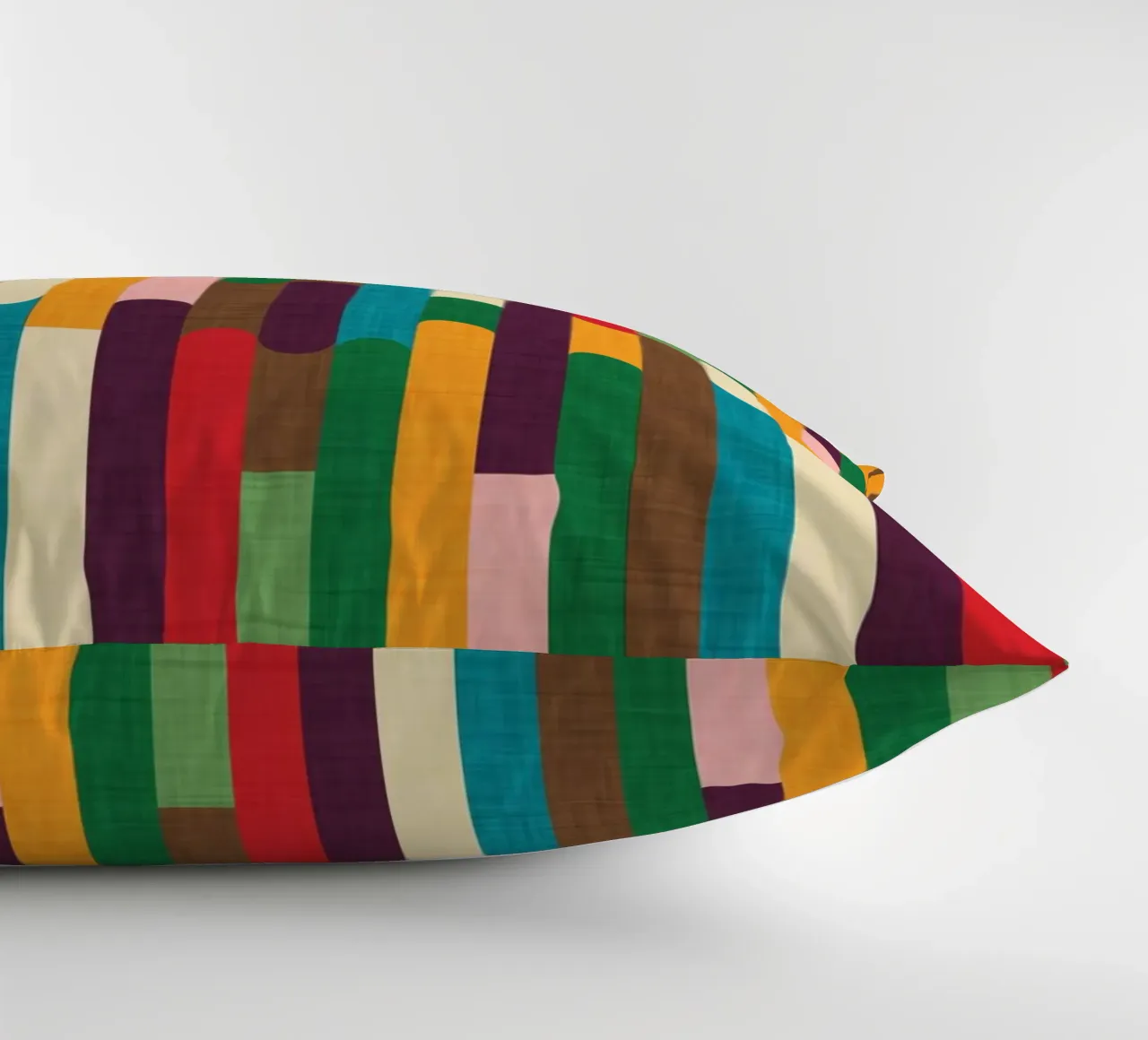 Retro Color Block Popsicle Sticks Kilim cuscino da susanacosta