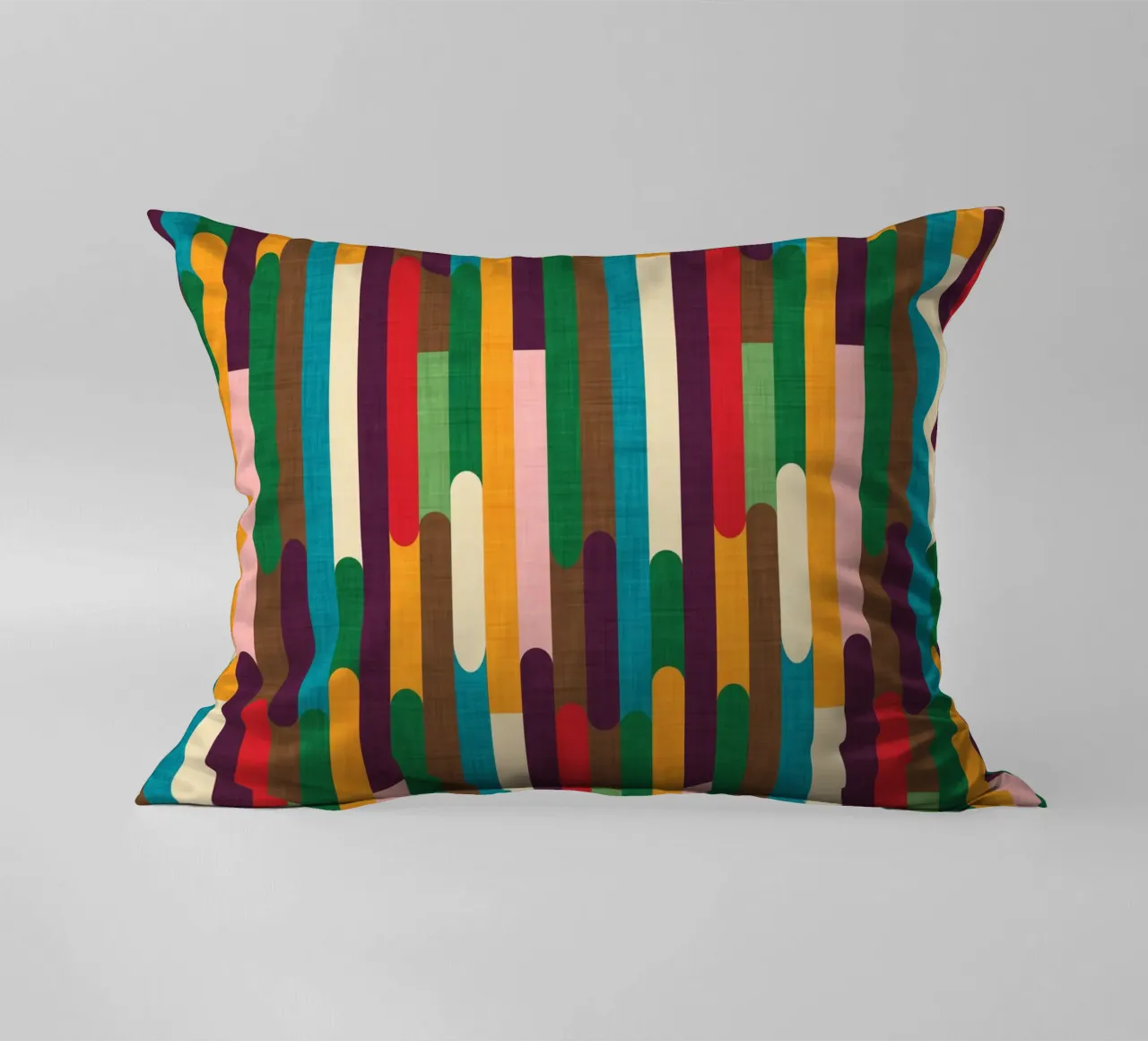 Retro Color Block Popsicle  Sticks Kilim cojín de susanacosta
