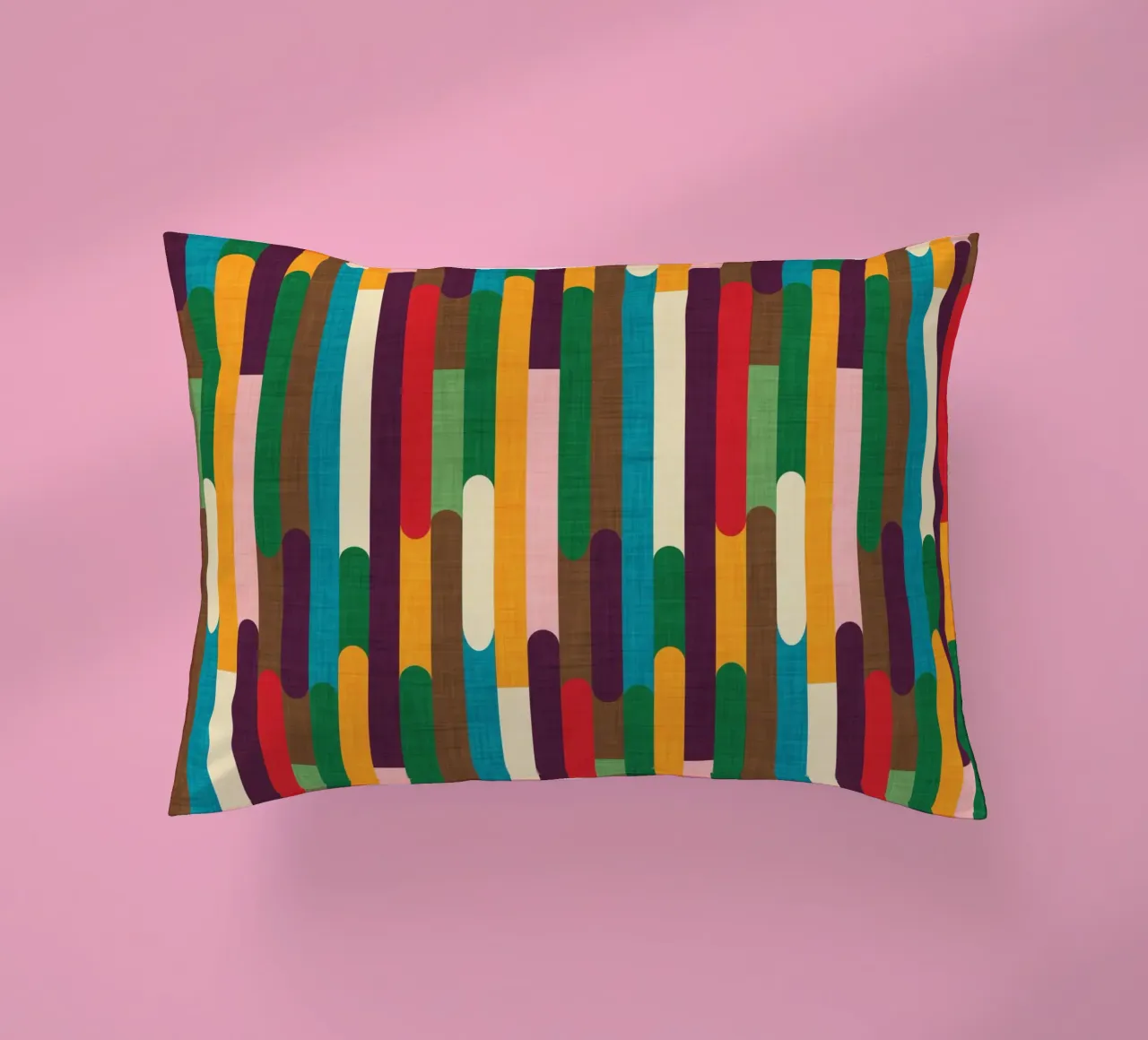 Retro Color Block Popsicle Sticks Kilim cuscino da susanacosta