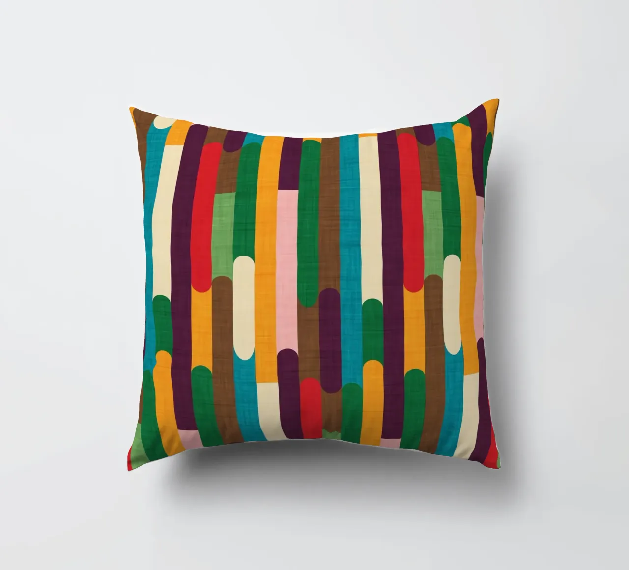 Retro Color Block Popsicle Sticks Kilim cuscino da susanacosta