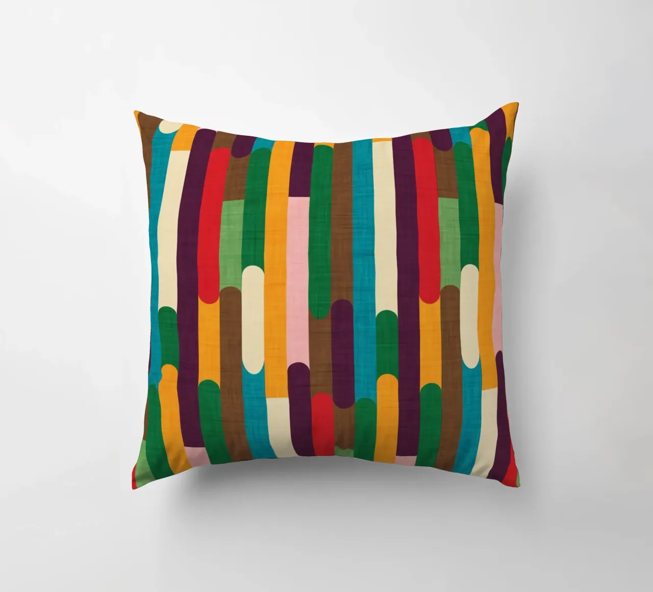 Retro Color Block Popsicle Sticks Kilim cuscino da susanacosta