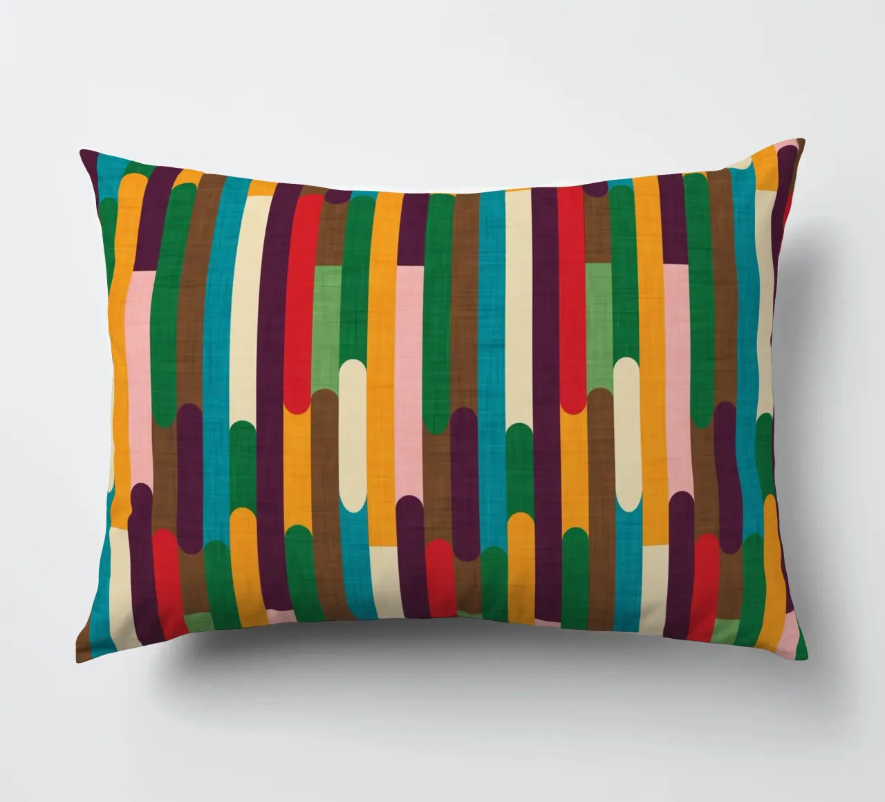 Retro Color Block Popsicle Sticks Kilim cuscino da susanacosta