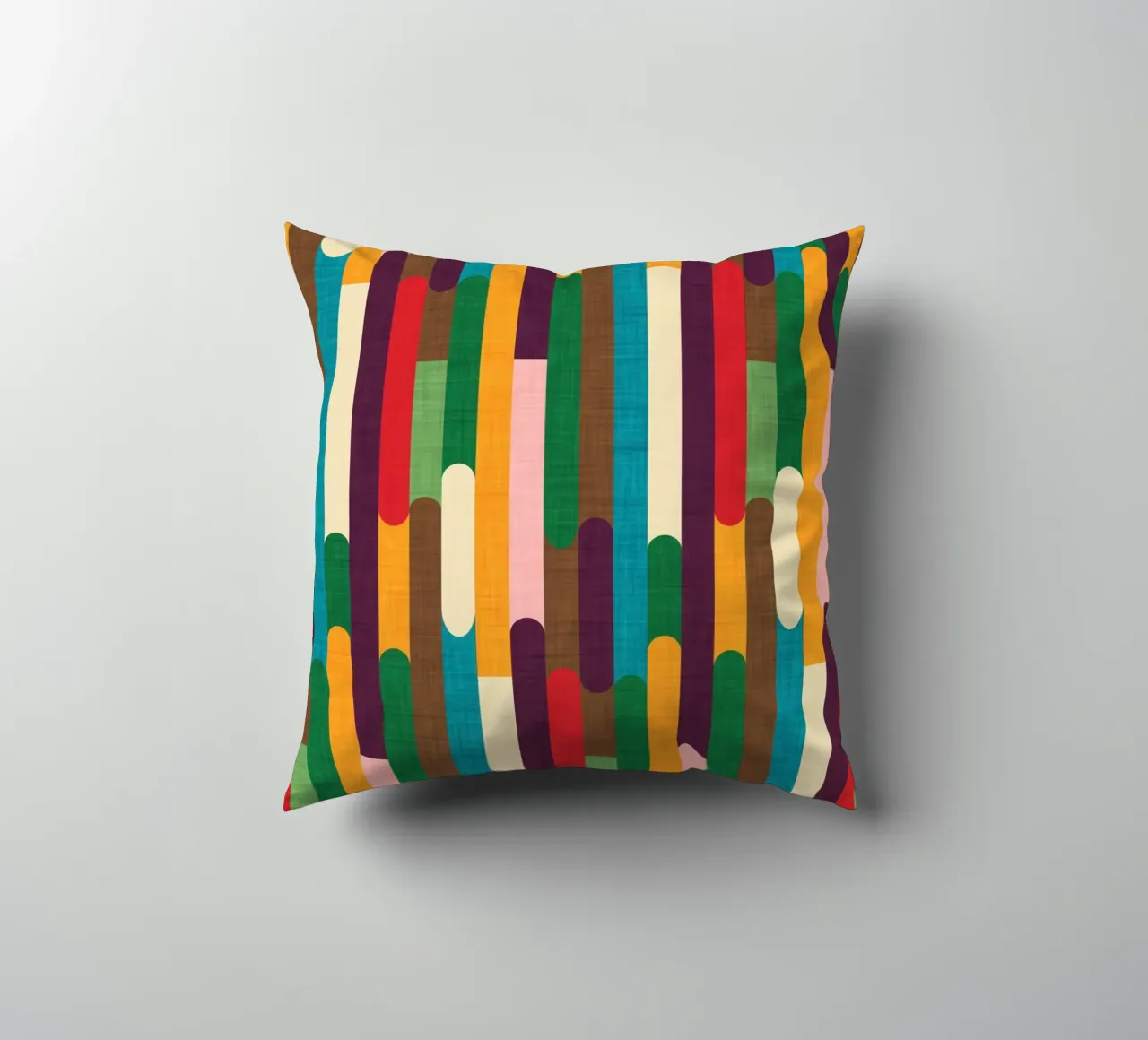 Retro Color Block Popsicle Sticks Kilim cuscino da susanacosta