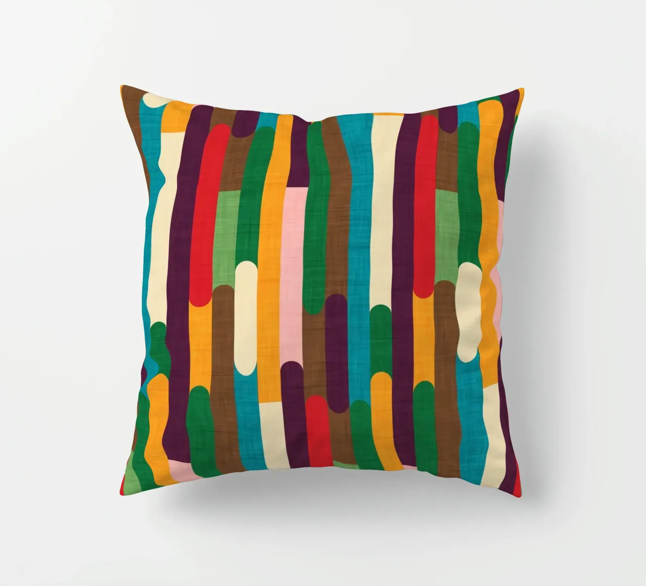 Retro Color Block Popsicle Sticks Kilim cuscino da susanacosta