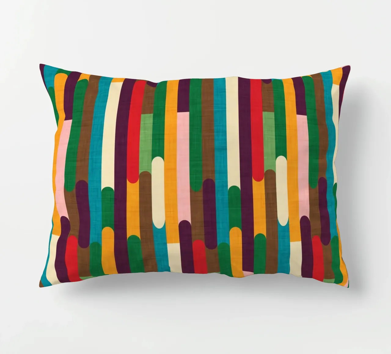 Retro Color Block Popsicle Sticks Kilim cuscino da susanacosta