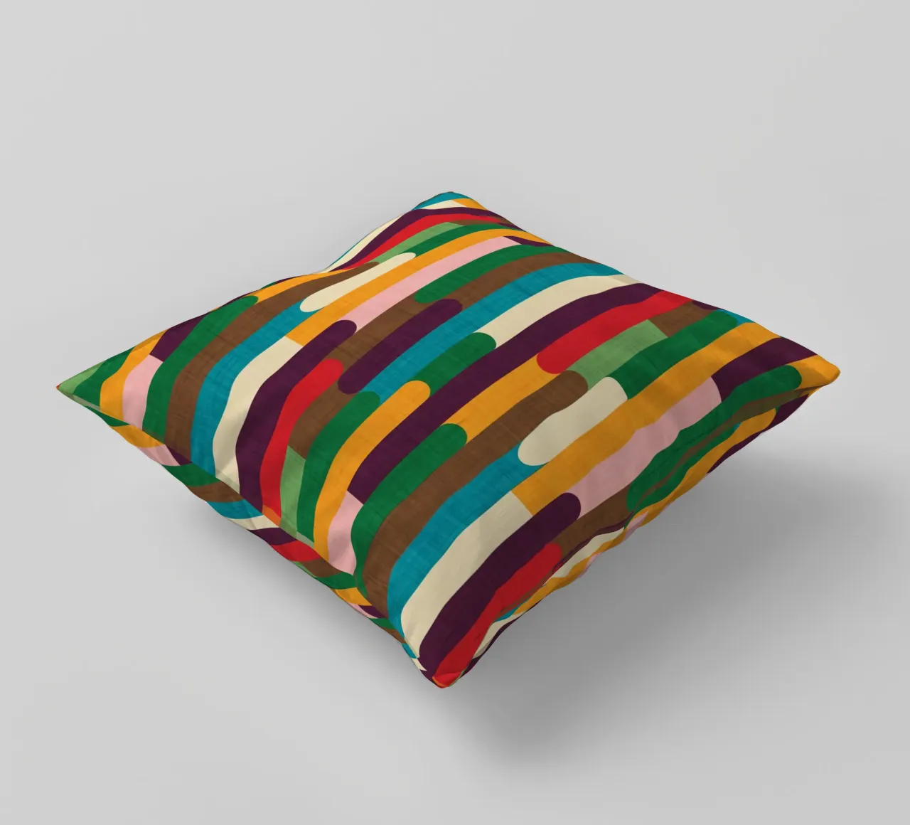 Retro Color Block Popsicle Sticks Kilim cuscino da susanacosta