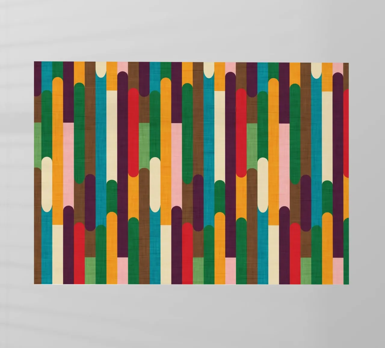 Retro Color Block Popsicle  Sticks Kilim lámina retroiluminada de susanacosta