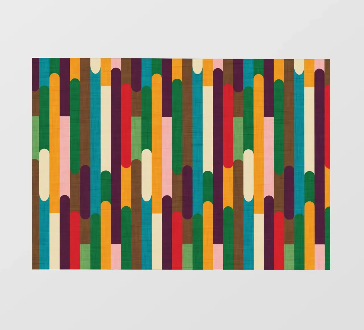 Retro Color Block Popsicle  Sticks Kilim lámina retroiluminada de susanacosta
