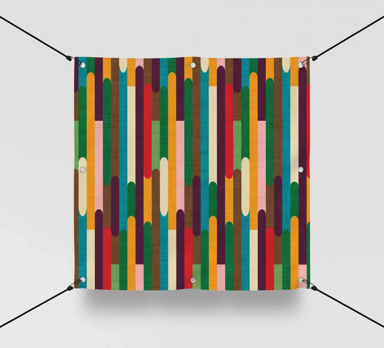 Retro Color Block Popsicle  Sticks Kilim telo in pvc da susanacosta