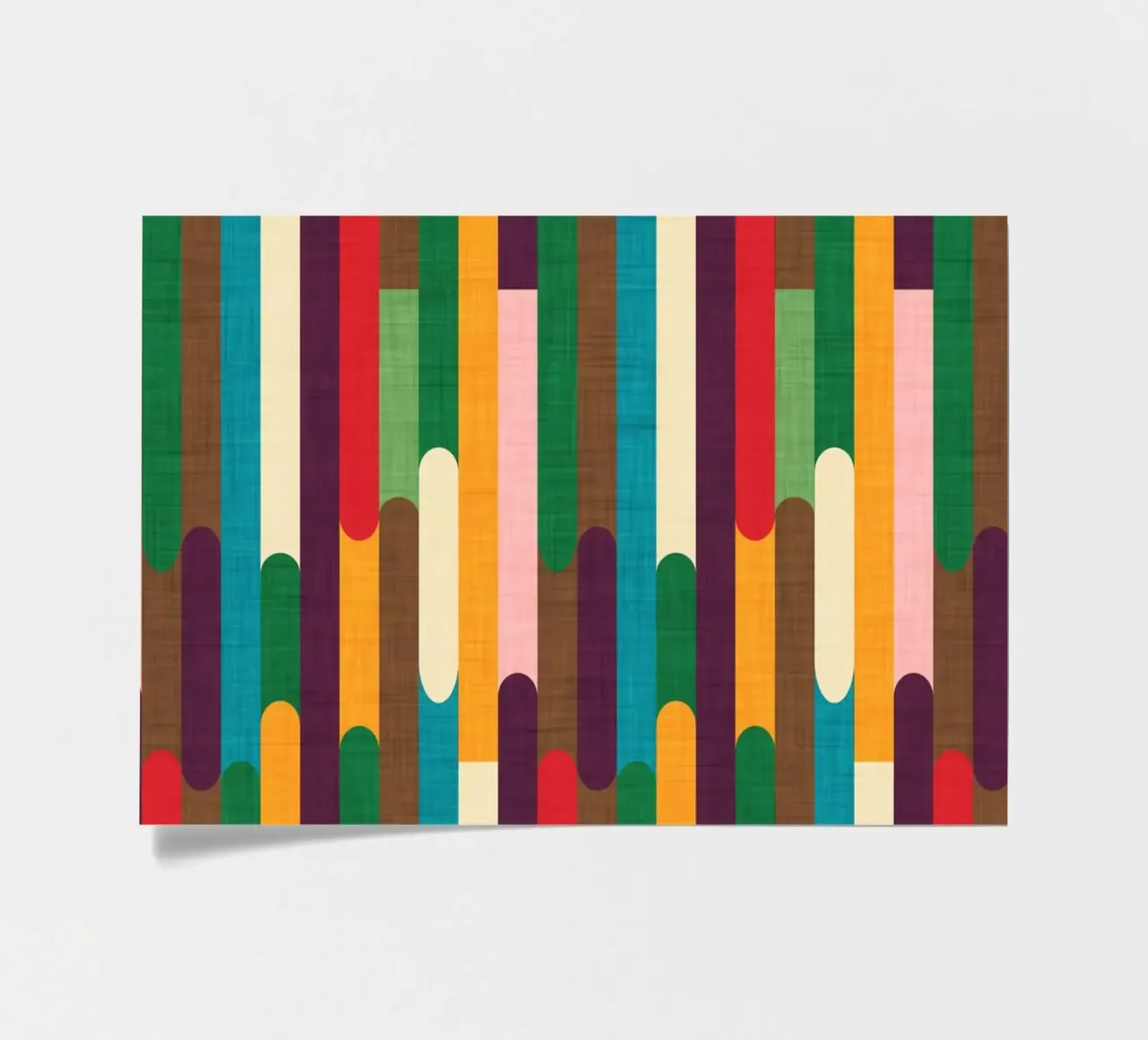 Retro Color Block Popsicle  Sticks Kilim foglio adesivo da susanacosta